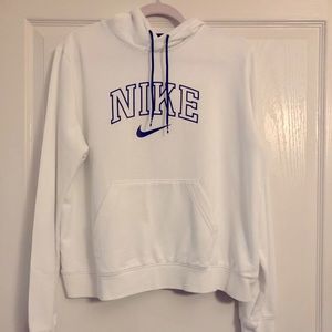 XL White with Navy Nike Sweatshirt
